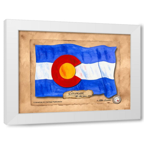 Colorado-Solo with background White Modern Wood Framed Art Print by Alexander, Natalie