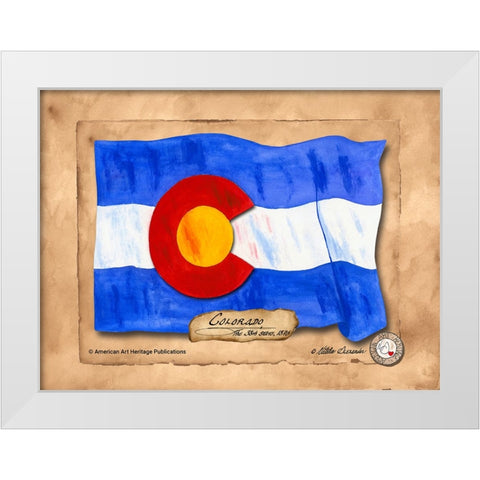 Colorado-Solo with background White Modern Wood Framed Art Print by Alexander, Natalie