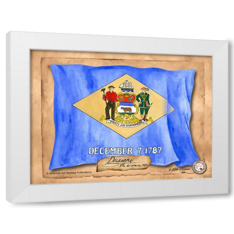 Delaware-Solo with background White Modern Wood Framed Art Print by Alexander, Natalie