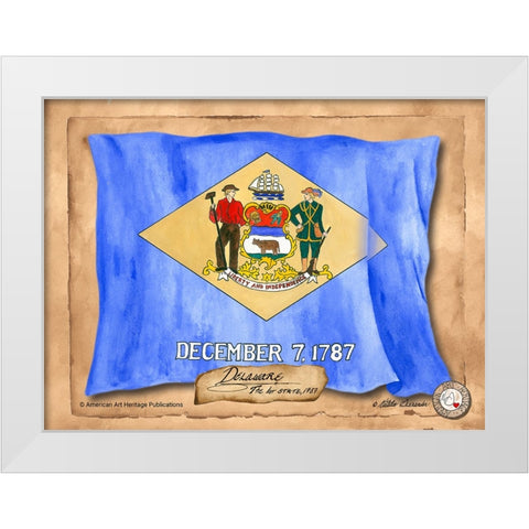 Delaware-Solo with background White Modern Wood Framed Art Print by Alexander, Natalie