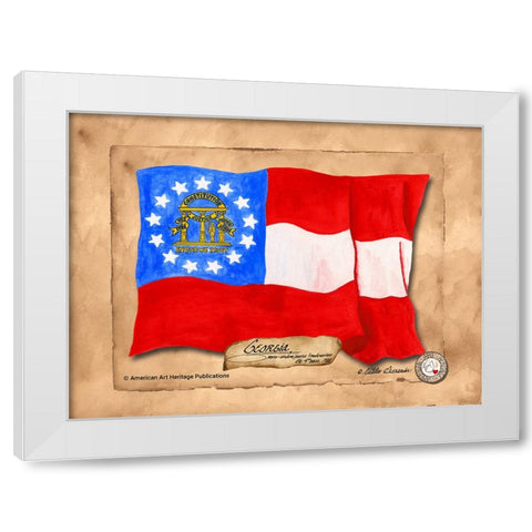 Georgia-Solo with background White Modern Wood Framed Art Print by Alexander, Natalie