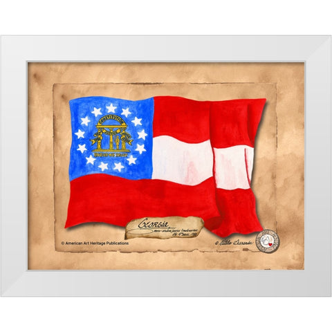 Georgia-Solo with background White Modern Wood Framed Art Print by Alexander, Natalie