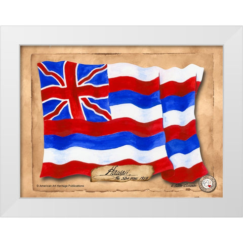 Hawaii-Solo with background White Modern Wood Framed Art Print by Alexander, Natalie