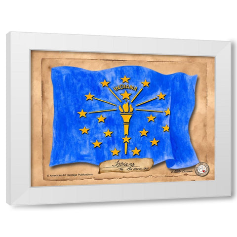 Indiana-Solo with background White Modern Wood Framed Art Print by Alexander, Natalie