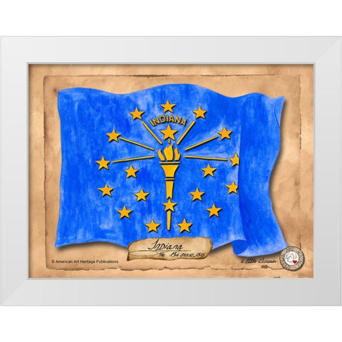 Indiana-Solo with background White Modern Wood Framed Art Print by Alexander, Natalie