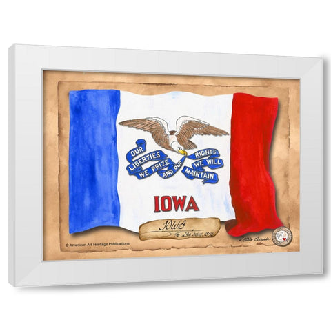 Iowa-Solo with background White Modern Wood Framed Art Print by Alexander, Natalie