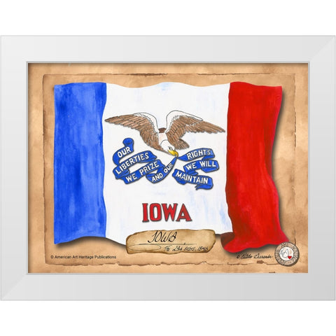 Iowa-Solo with background White Modern Wood Framed Art Print by Alexander, Natalie