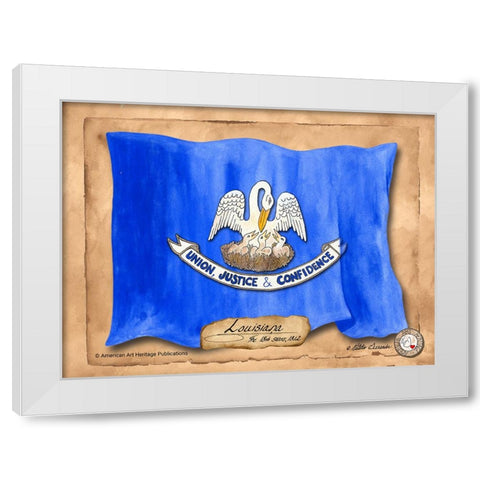 Louisiana-Solo with background White Modern Wood Framed Art Print by Alexander, Natalie
