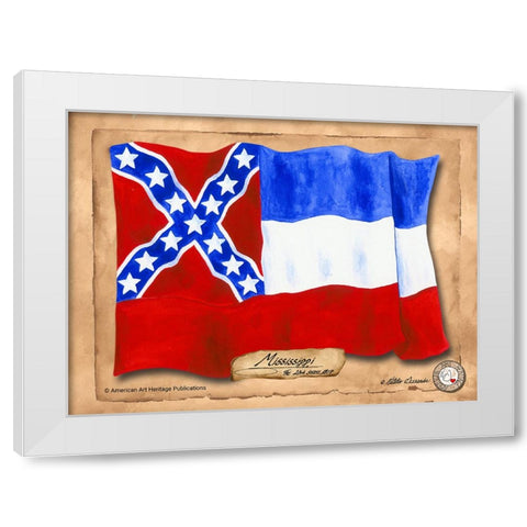 Mississippi-Solo with background White Modern Wood Framed Art Print by Alexander, Natalie