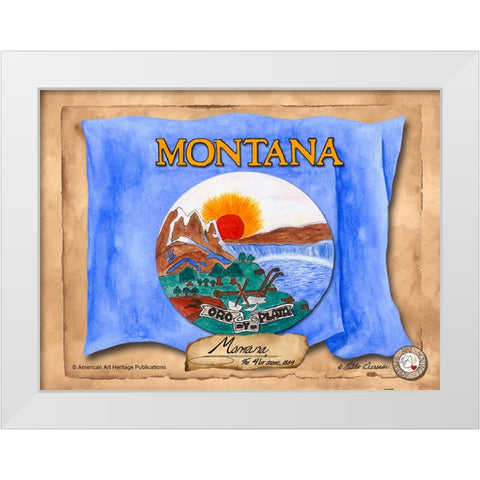 Montana-Solo with background White Modern Wood Framed Art Print by Alexander, Natalie
