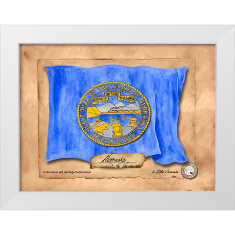 Nebraska-Solo with background White Modern Wood Framed Art Print by Alexander, Natalie