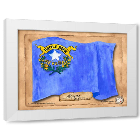 Nevada-Solo with background White Modern Wood Framed Art Print by Alexander, Natalie