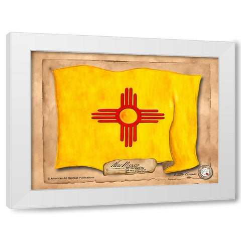 New Mexico-Solo with background White Modern Wood Framed Art Print by Alexander, Natalie
