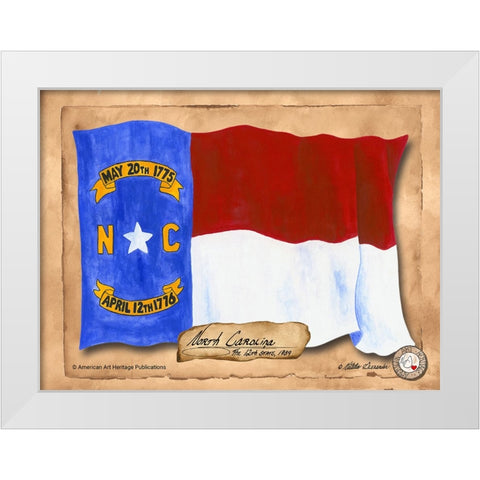 North Carolina-Solo with background White Modern Wood Framed Art Print by Alexander, Natalie