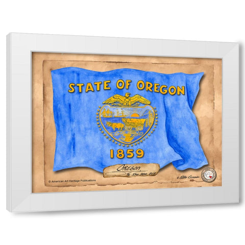 Oregon-Solo with background White Modern Wood Framed Art Print by Alexander, Natalie