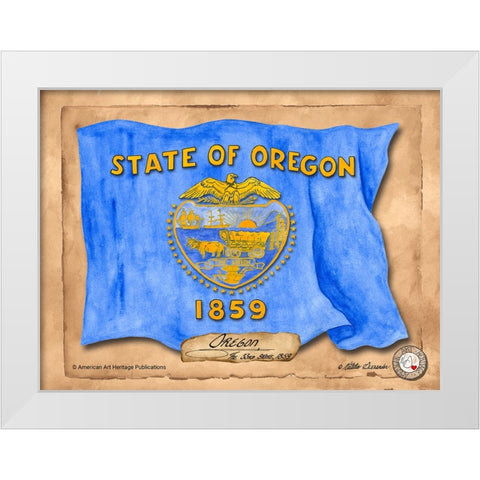 Oregon-Solo with background White Modern Wood Framed Art Print by Alexander, Natalie