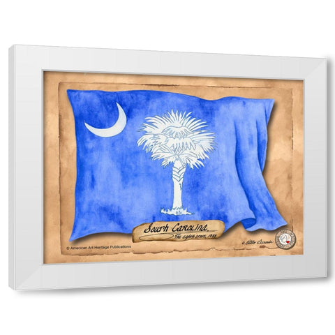 South Carolina-Solo with background White Modern Wood Framed Art Print by Alexander, Natalie