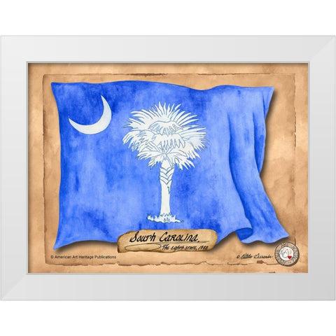 South Carolina-Solo with background White Modern Wood Framed Art Print by Alexander, Natalie