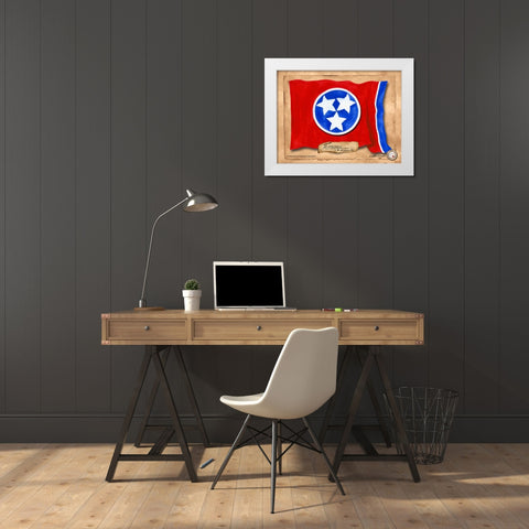 Tennessee-Solo with background White Modern Wood Framed Art Print by Alexander, Natalie