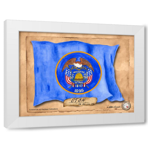 Utah-Solo with background White Modern Wood Framed Art Print by Alexander, Natalie