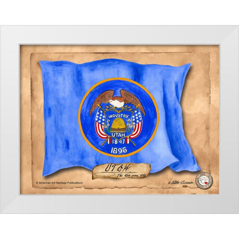 Utah-Solo with background White Modern Wood Framed Art Print by Alexander, Natalie