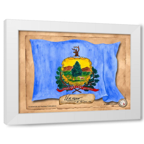 Vermont-Solo with background White Modern Wood Framed Art Print by Alexander, Natalie