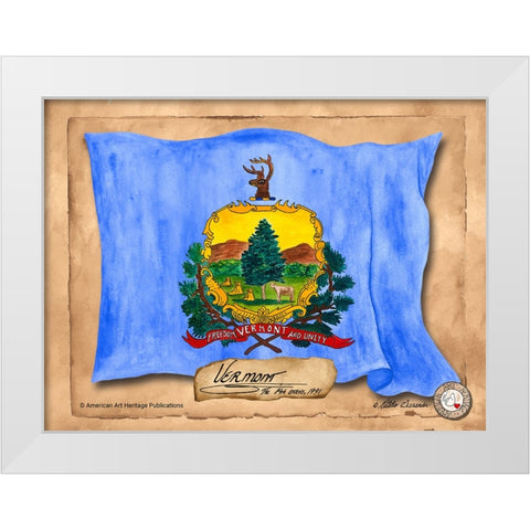 Vermont-Solo with background White Modern Wood Framed Art Print by Alexander, Natalie