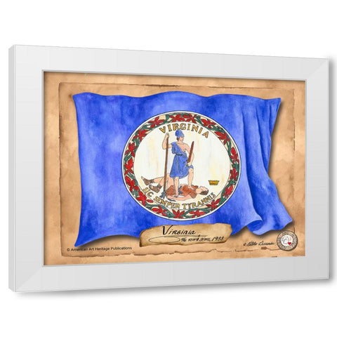 Virginia-Solo with background White Modern Wood Framed Art Print by Alexander, Natalie