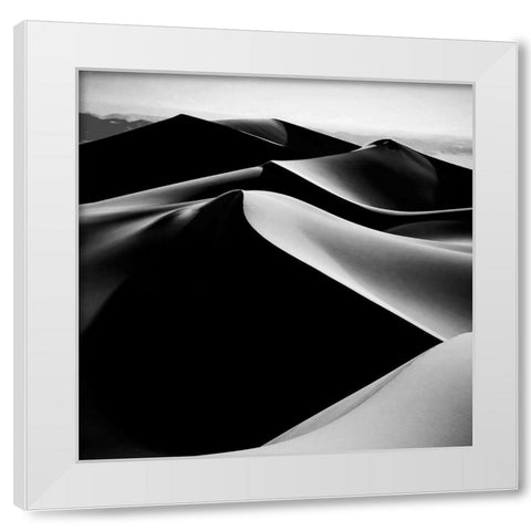 Sand Dunes White Modern Wood Framed Art Print by Anonymous