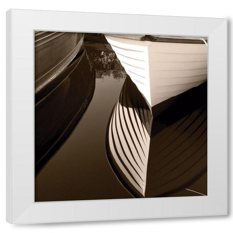 Hull Reflection  White Modern Wood Framed Art Print by Brown, Bob
