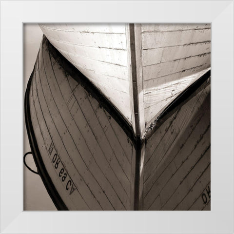 Hull Reflection II White Modern Wood Framed Art Print by Brown, Bob