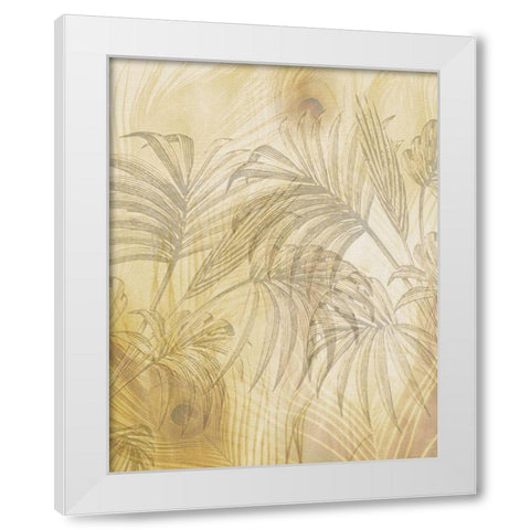 Feather Background White Modern Wood Framed Art Print by Anonymous