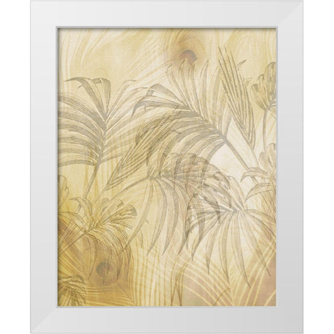 Feather Background White Modern Wood Framed Art Print by Anonymous