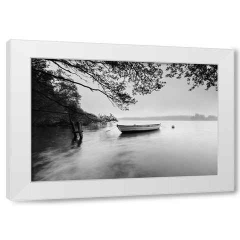 Breezy Morning White Modern Wood Framed Art Print by Anonymous