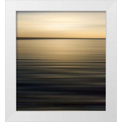 Still Waters, Golden I White Modern Wood Framed Art Print by Anonymous
