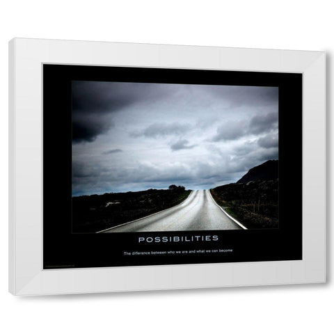 Possibilities White Modern Wood Framed Art Print by Anonymous