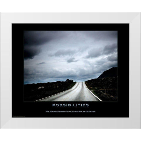 Possibilities White Modern Wood Framed Art Print by Anonymous