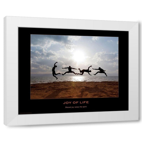 Joy of Life White Modern Wood Framed Art Print by Anonymous