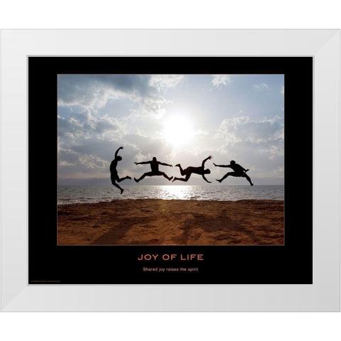 Joy of Life White Modern Wood Framed Art Print by Anonymous