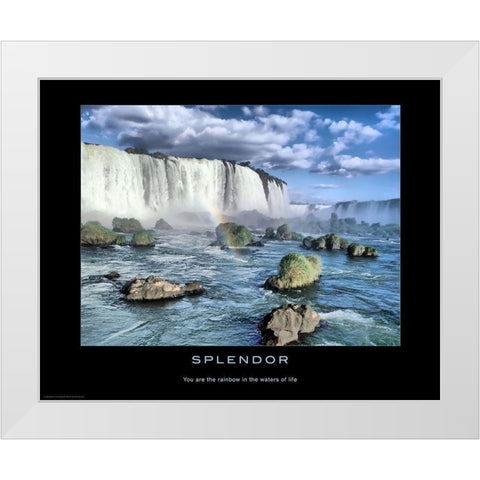 Splendor White Modern Wood Framed Art Print by Anonymous
