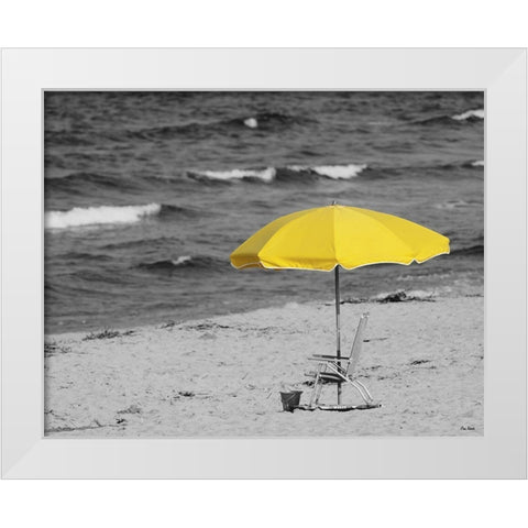 Sunny Umbrella White Modern Wood Framed Art Print by Turek, Eve