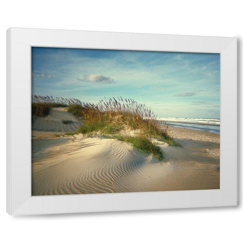 Sand Dunes White Modern Wood Framed Art Print by Anonymous