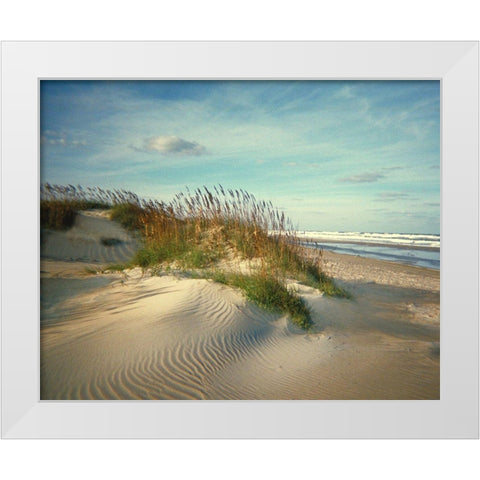 Sand Dunes White Modern Wood Framed Art Print by Anonymous