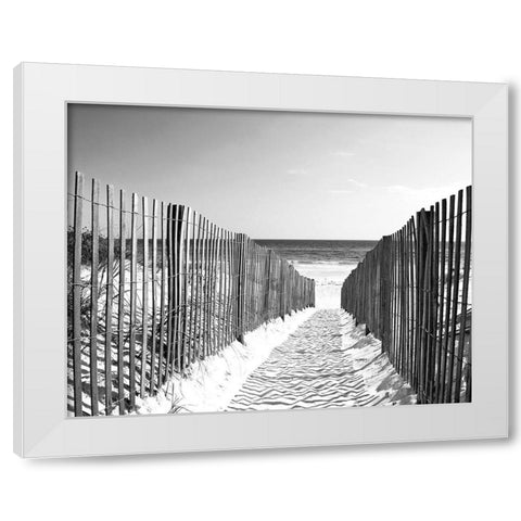 Coastal Path White Modern Wood Framed Art Print by Anonymous