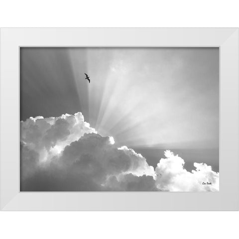 Heavenly White Modern Wood Framed Art Print by Turek, Eve