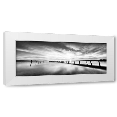 Sunset at Long Pier White Modern Wood Framed Art Print by Ivanova, Z.