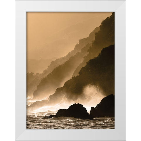 Dramatic Seascape White Modern Wood Framed Art Print by Anonymous