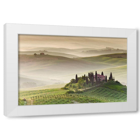 Tuscany II, Color White Modern Wood Framed Art Print by Anonymous