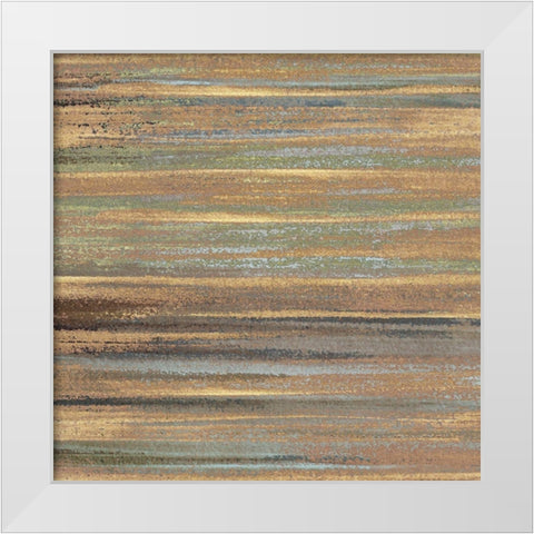 Ochre and Grey Abstract I White Modern Wood Framed Art Print by Inuit