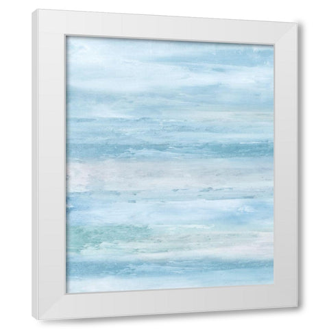 Blue Clouds I. White Modern Wood Framed Art Print by Tice, C.